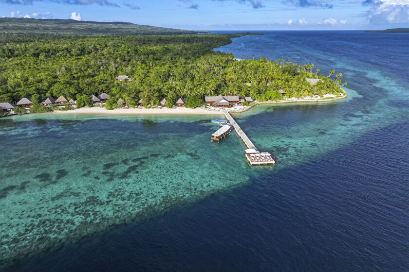 Wakatobi Dive Resort off the tip of Southeastern Sulawesi, Indonesia in the Banda Sea.